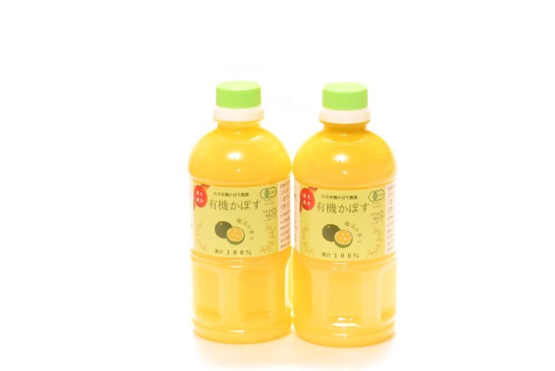 画像1: 【送料無料】大分県産 オーガニック かぼす果汁100% [魔法の香り] 500ml 2本セット (有機JAS認証) (1)